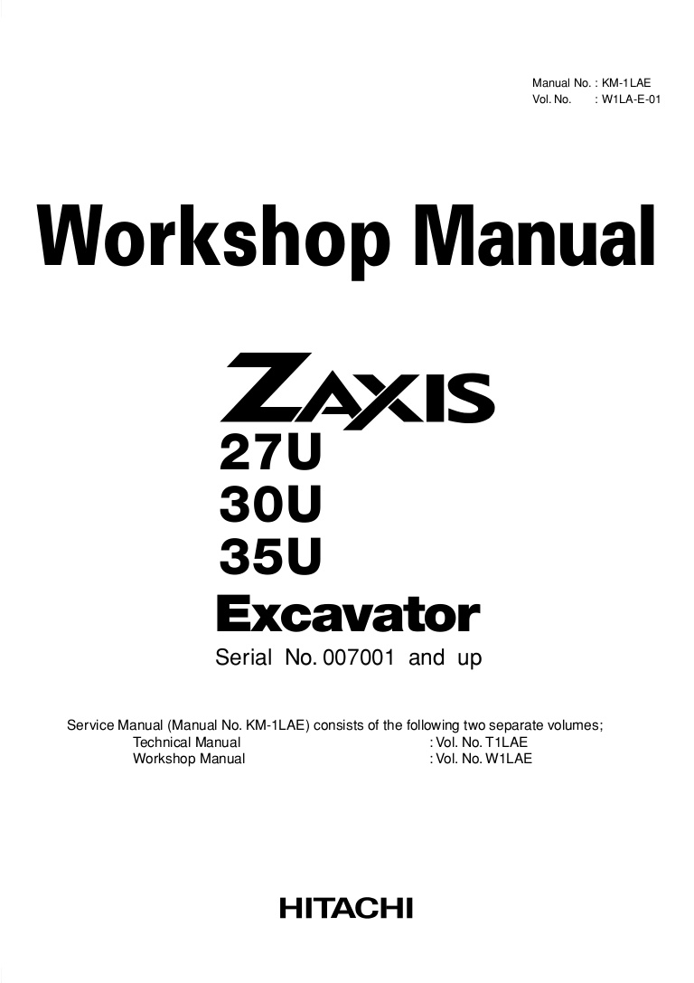 hitachi zaxis 30 service manual